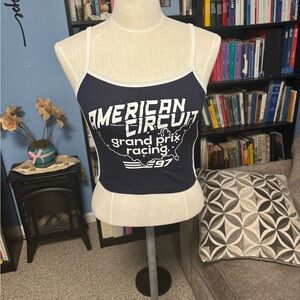 Forever 21 Navy and White Tank Top